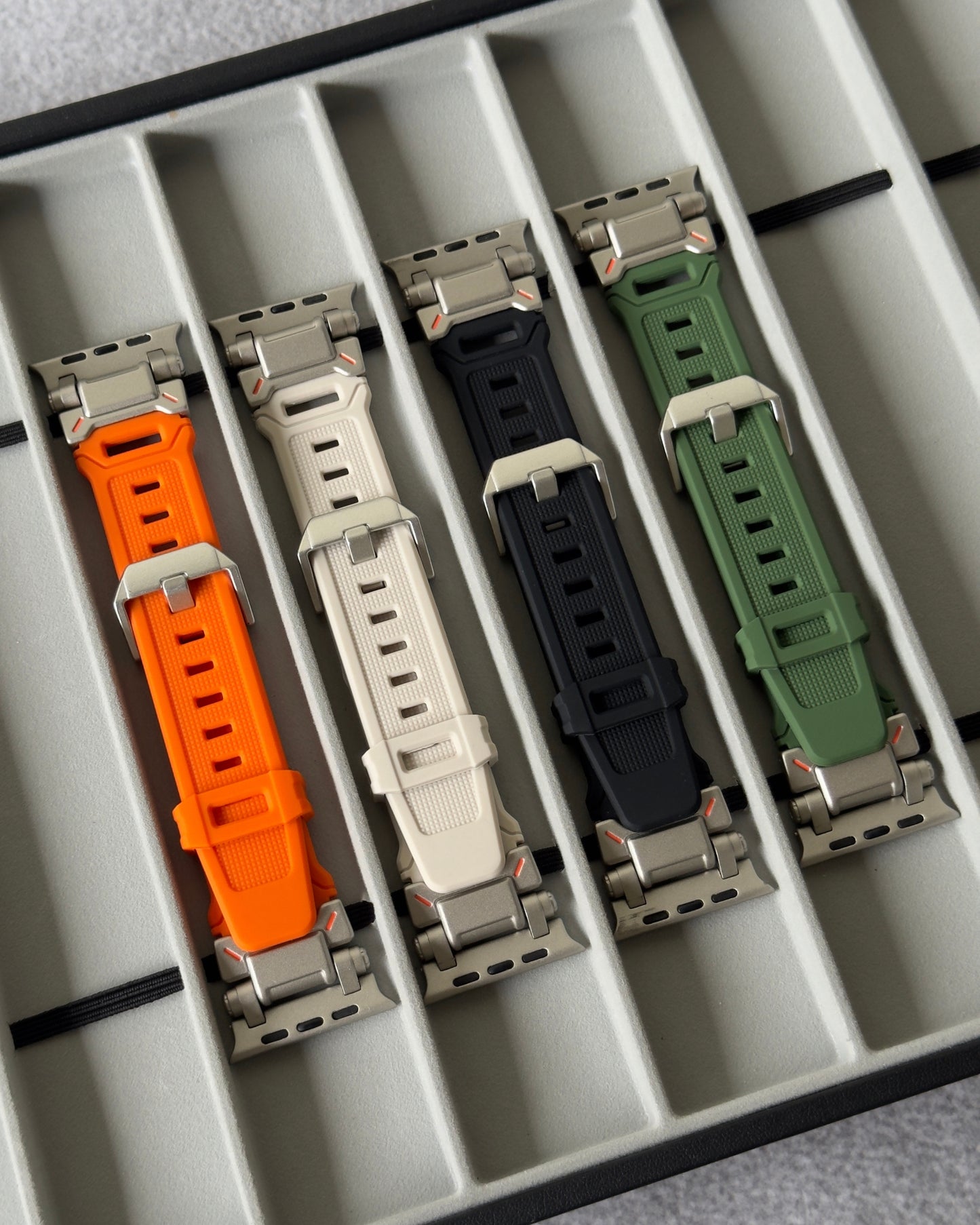 Solid Silicone Watch Band (Orange) 42mm to 49mm