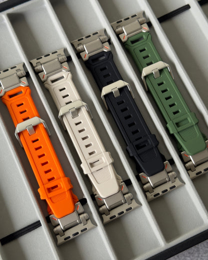 Solid Silicone Watch Band (Orange) 42mm to 49mm