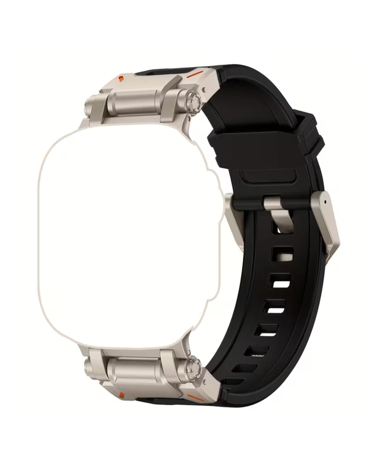 Solid Silicone Watch Band (Black) 42mm to 49mm