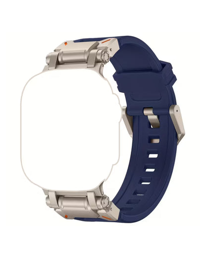 Solid Silicone Watch Band (Blue) 42mm to 49mm