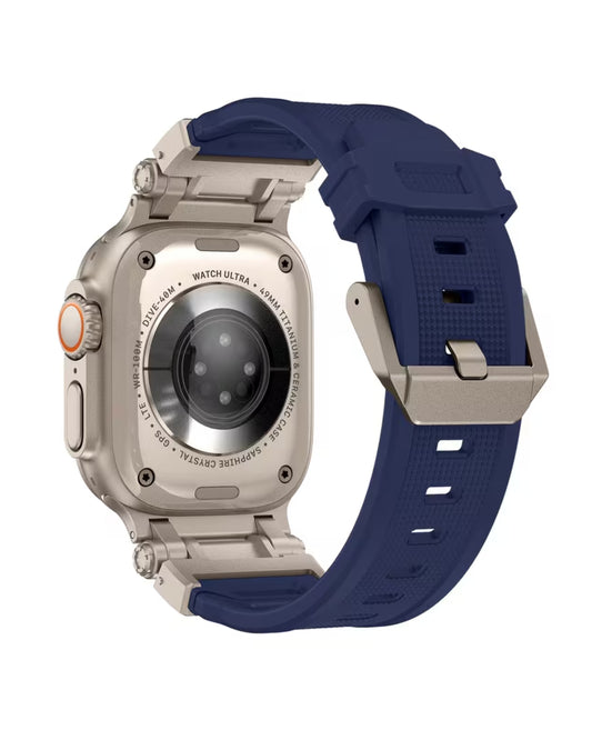 Solid Silicone Watch Band (Blue) 42mm to 49mm