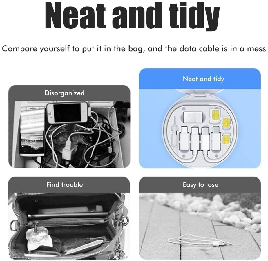 Data Cable Set Storage Box - Mobile Phone Holder
