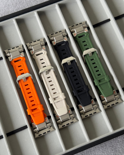Solid Silicone Watch Band (Orange) 42mm to 49mm